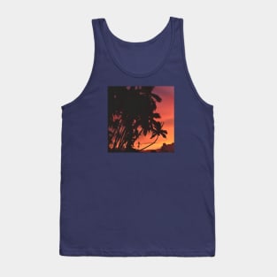 Palm Springs Sunset Digital Painting Tank Top